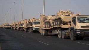 السعودية تدفع بقوات عسكرية ضخمة من الحرس الوطني إلى الحدود مع اليمن (صور)