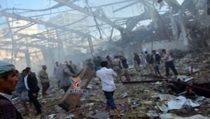 ارتفاع حصيلة قصف الصالة الكبرى إلى 450 قتيلا وجريحا وأنباء عن مقتل وإصابة قيادات عليا موالية للانقلابيين