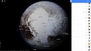 خرائط غوغل تتيح استكشاف كواكب وأقمار نظامنا الشمسي