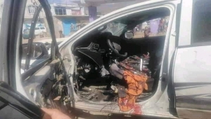 تعز .. إصابة عميد باللواء 35 مدرع جراء انفجار عبوة ناسفة استهدف سيارته