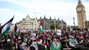 مظاهرات في بريطانيا تطالب بوقف تصدير السلاح الى اسرائيل