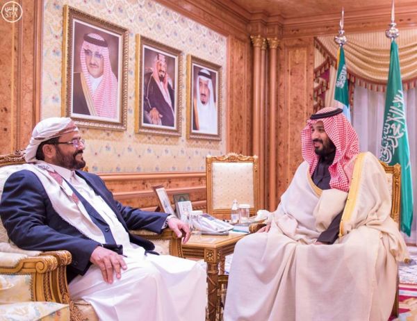 محافظ مأرب يلتقي الأمير محمد بن سلمان بحضور رئيس الاستخبارات السعودية