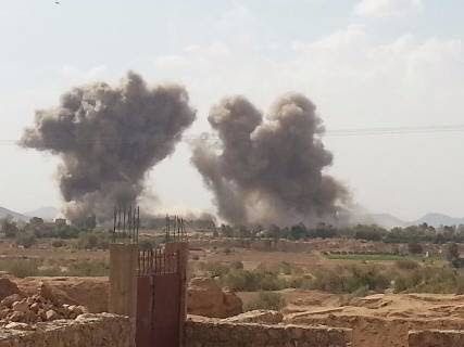 مقتل 5 حوثيين وإحراق طقمين في غارات لطيران التحالف بصرواح مأرب