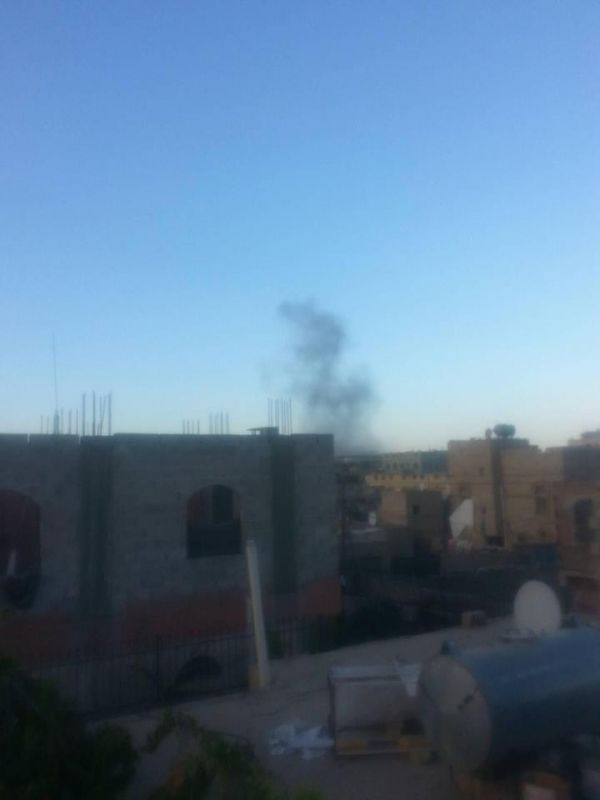 انفجاران عنيفان جراء استهداف الطيران لأحد المواقع شمال العاصمة صنعاء (صور)