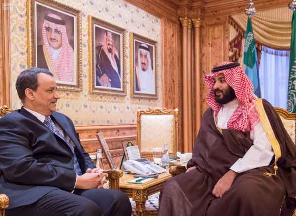 محمد بن سلمان يستقبل المبعوث الاممي لليمن ويؤكد دعم المملكة للحل السياسي في اليمن
