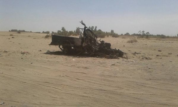 حضرموت.. غارة أمريكية تدمر سيارة قيادي في تنظيم القاعدة بمنطقة العبر