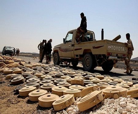 هيومن رايتس: مليشيا الحوثي والمخلوع  تستخدم ألغاما محظورة في اليمن