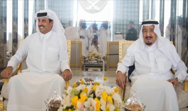 الملك سلمان يستقبل الشيخ تميم بن حمد  أمير قطر بجدة