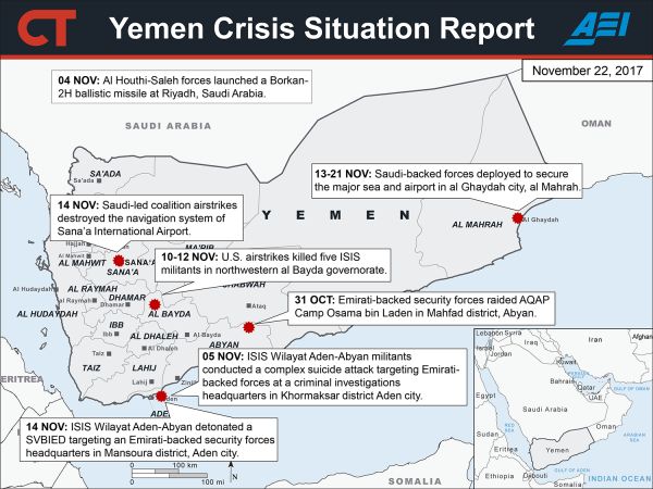 معهد المشاريع الأمريكية: غابت فرص الحل السلمي في اليمن لصالح الحرب