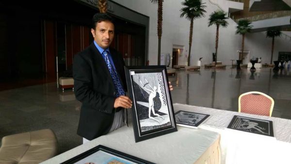 فنان يمني يحصل على المرتبة الأولى بالفن التشكيلي ضمن دول الاتحاد الأفريقي