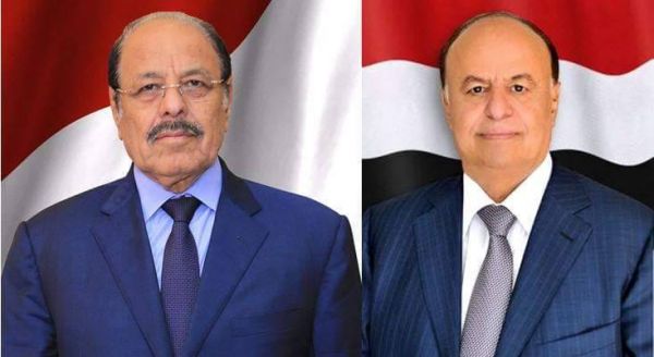 الرئيس هادي يجري اتصالا هاتفيا بنائبه ويعزيه في وفاة العميد محمد صالح الأحمر