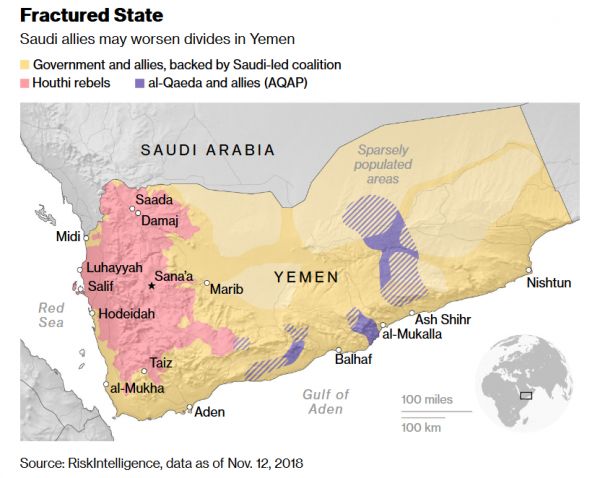 بلومبيرج: حرب السعودية والإمارات مستمرة في اليمن بمساعده الحلفاء الجهاديين (ترجمة خاصة)
