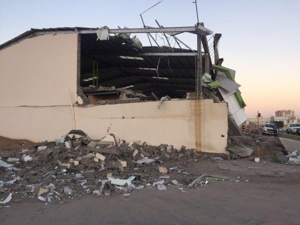 إصابة 5 أشخاص بمدينة سعودية جرّاء تدمير 