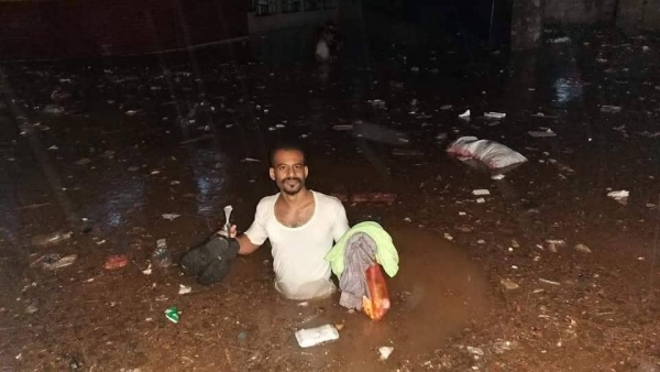 حالتان وفاة وأضرار مادية جراء أمطار غزيرة في عدن