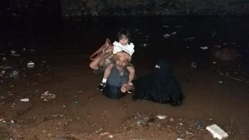 تقرير حكومي: تضرر 1529 أسرة نازحة من الامطار والسيول في ثلاث محافظات