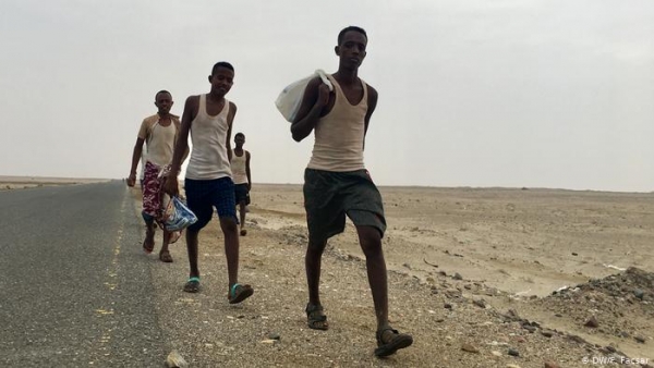 الهجرة الدولية: الآلاف من المهاجرين الأفارقة تقطعت بهم السبل في اليمن