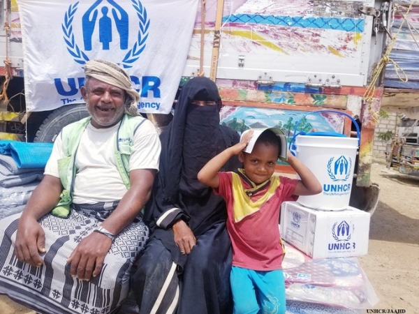 الأمم المتحدة تقدم موادا إيوائية لأكثر من 4 آلاف أسرة نازحة في اليمن