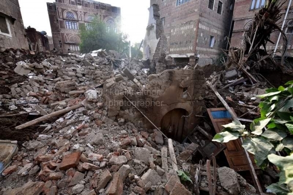 تهدم 111 منزلا جراء سيول الأمطار في صنعاء القديمة