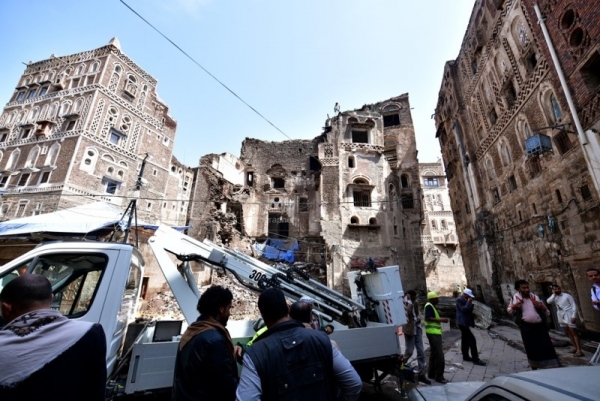 تهدم منازل ضمن التراث الإنساني لدى اليونسكو في صنعاء القديمة