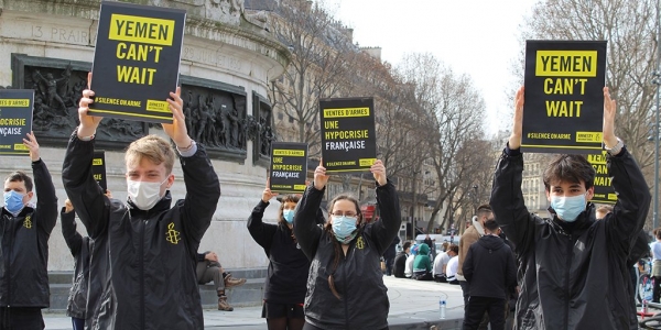 احتجاجات في فرنسا ضد بيع الأسلحة الفرنسية للسعودية والإمارات