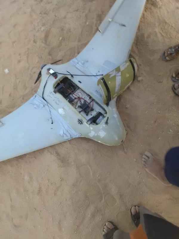 القوات الحكومية تسقط طائرة مسيرة للحوثيين شمالي الجوف