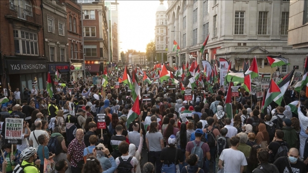 لندن.. آلاف يتظاهرون تأييدا لفلسطين وسط تحذيرات الشرطة