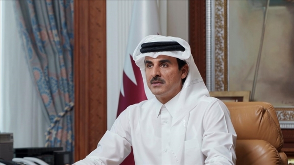أمير قطر والرئيسي الإيراني يبحثان آخر التطورات في فلسطين