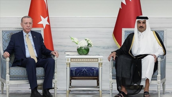 أردوغان يبحث مع أمير قطر "المجزرة" الإسرائيلية في غزة