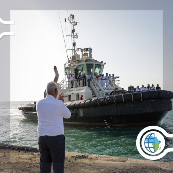 هيئة ميناء جيبوتي تنقذ طاقم سفينة بريطانية بعد هجوم حوثي بطائرة مسيرة