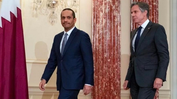 رئيس وزراء قطر وبلينكن يبحثان دخول مساعدات لغزة 
