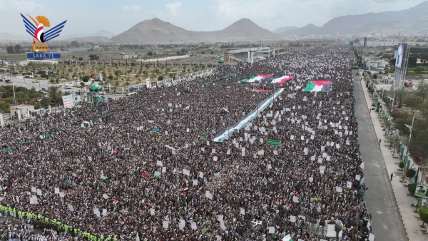 تظاهرات حاشدة في صنعاء ومأرب وبقية المحافظات اليمنية تضامنا مع فلسطين وتنديدا بجرائم الإحتلال