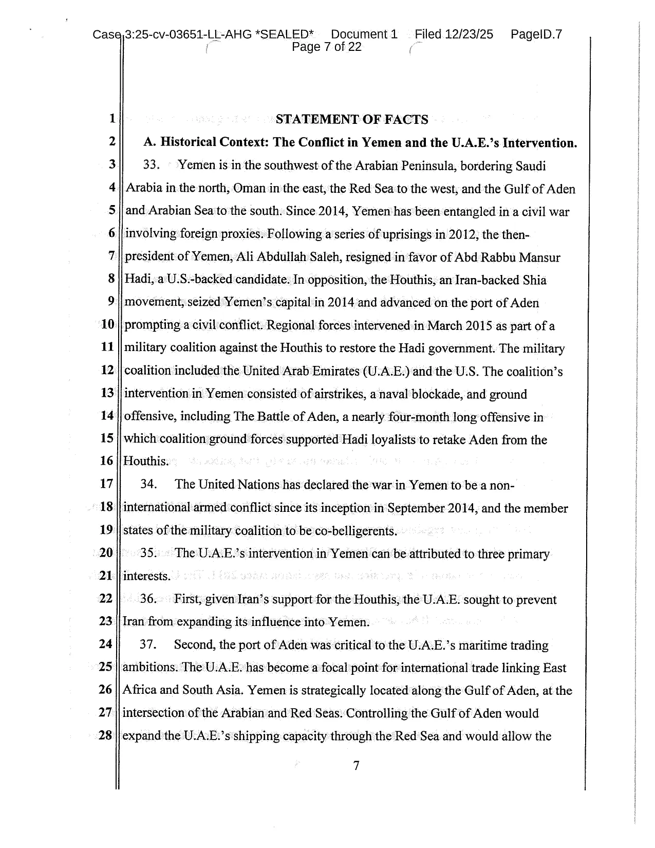 الموقع بوست يحصل على وثائق الدعوى القضائية المرفوعة ضد الإمارات في أمريكا ومرتزقتها في اليمن