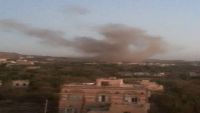 طيران التحالف يقصف فجر اليوم معسكر الدفاع الجوي بضلاع همدان شمال صنعاء