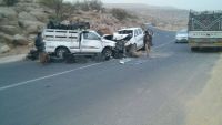 إصابة محافظ عمران ومدير شرطة المحافظة بحادث مروري وأنباء عن تدهور صحة المحافظ (صورة)