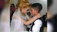 أصغر عروسين يعقدان قرانهما في السويداء السورية (صور)