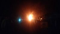 انفجار ضخم بمحطة وقود بمدينة ذمار وتضرر بالغ في المنازل المجاورة