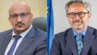 طارق صالح يبحث مع سفير الاتحاد الأوروبي لدى اليمن تصعيد البحر الأحمر