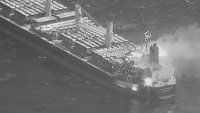 البحرية البريطانية: إصابة سفينة بصاروخ قبالة سواحل الحديدة