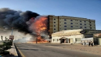 سلطات شبوة: الأسباب الأولية للحريق بفندق قيد الإنشاء تتعلق بإرتفاع درجة الحرارة